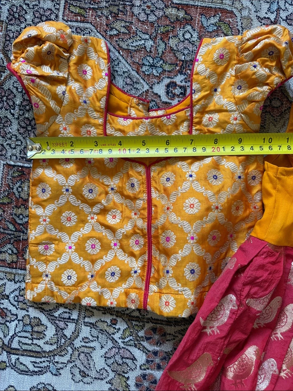 Colorful Indian Lehenga Set - Pink, Yellow, Orange Mix girls 2t🧡⭐️💛🌸